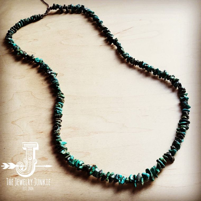 Long Natural Turquoise Layering Necklace